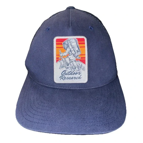 Outdoor Research Trucker Hat Bigfoot‎ Patch Navy Mesh Snapback