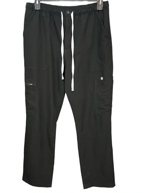 Figs Mens Cairo Cargo Scrub Pants in Black - Size Large