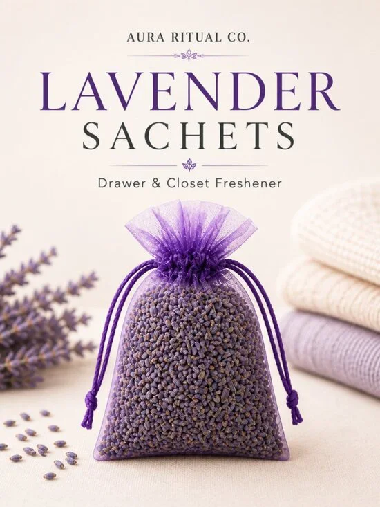 French Lavender Sachets Drawer Fresheners - Set of 5
