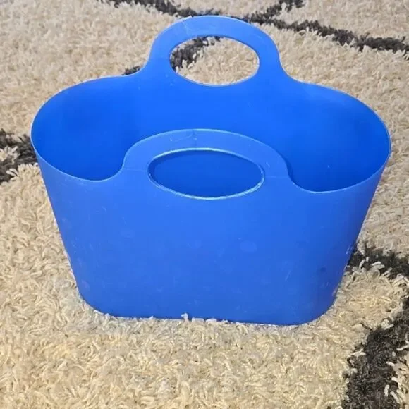 Plastic Basket with Handles organizer home Large medium bucket storage organize