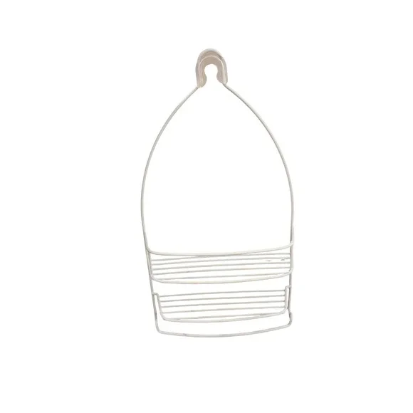 Unbranded Shower Caddy Unisex OS White Metal Wire‎ 2-Tier Hanging Organizer