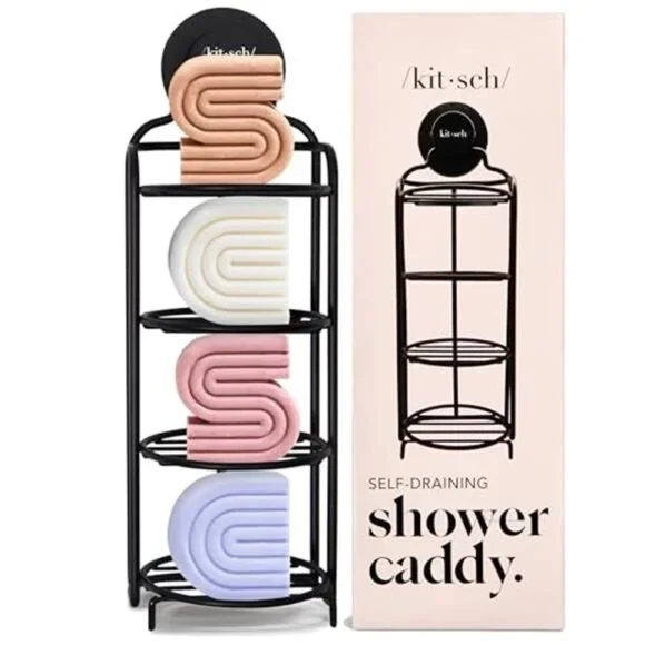 Shower Caddy Hanging Suction Cup Soap Holder Bar Shampoo Conditioner Organizer