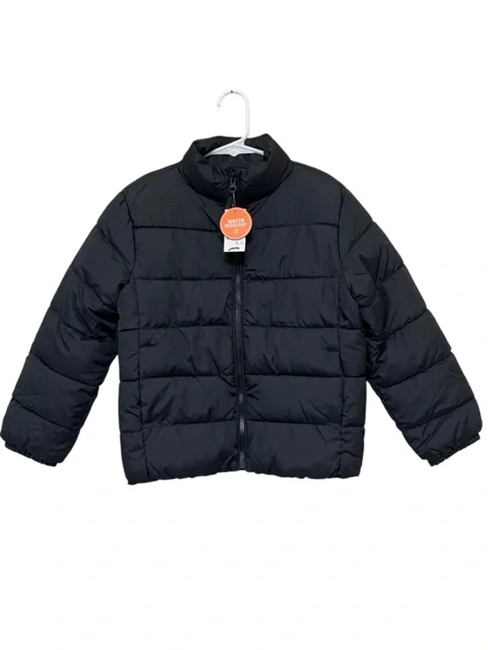 The Children's Place Black Puffer Zip Up Jacket Water Resistant NEW Boy S (5/6)