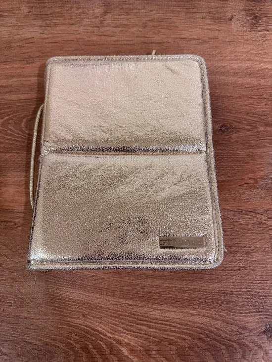 Sephora Gold Metallic Travel makeup brush Case