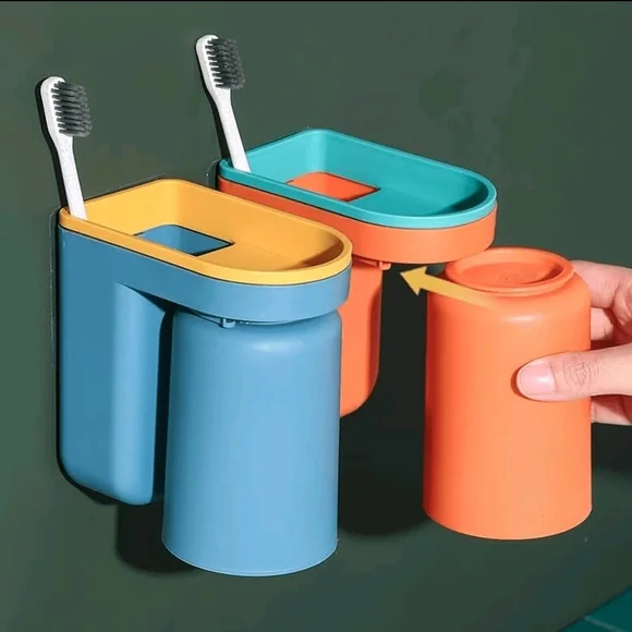 SHEIN Orange and Teal Bath Storage Organizer