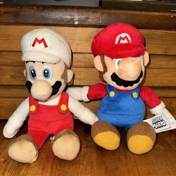 Super Mario Bros White Mario Character Plush 10