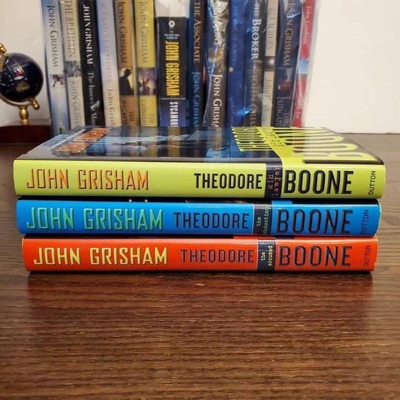 John Grisham Theodore Boone 3 Book Set HC Kids Lawyer Accused Fugitive NEW