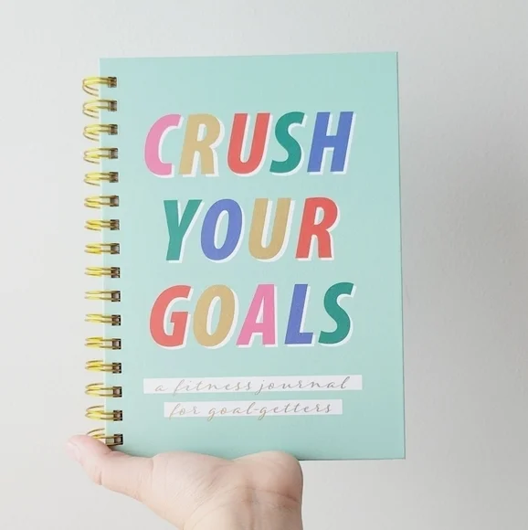 Crush your goals multicolor‎ workout/ gym agenda/journal