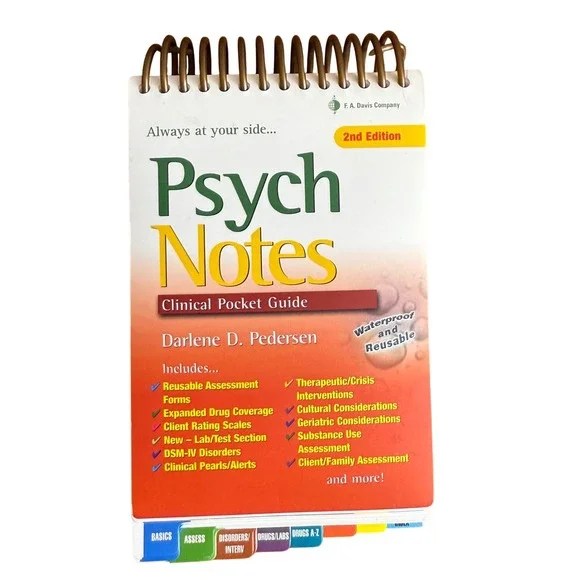 Psych Notes Clinical Pocket‎ Guide 2nd Edition Waterproof Reusable Spiral Bound