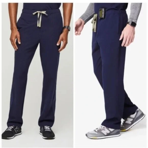 Figs Technical Collection Scrub Pants Straight Leg Navy Blue Medium P