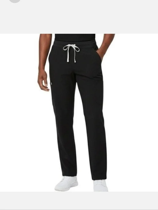 Figs Technical Collection Men's Black Drawstring Jogger Pants Scrubs