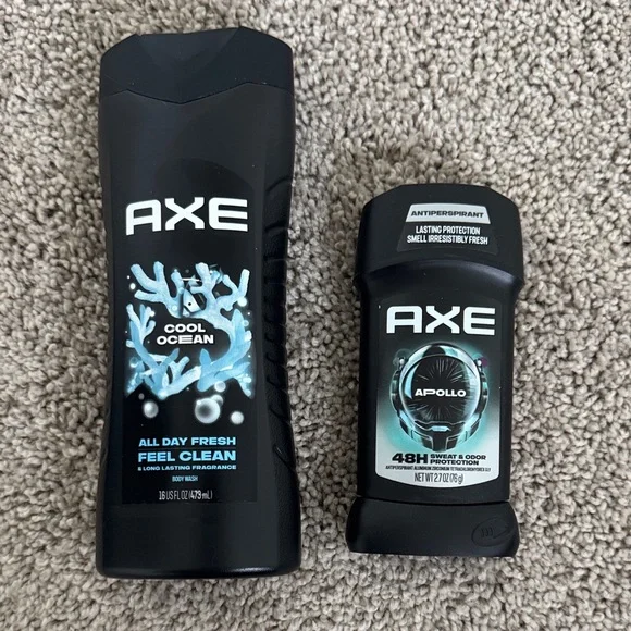 AXE Cool Ocean Body Wash & AXE Apollo Antiperspirant Duo - Black & Teal
