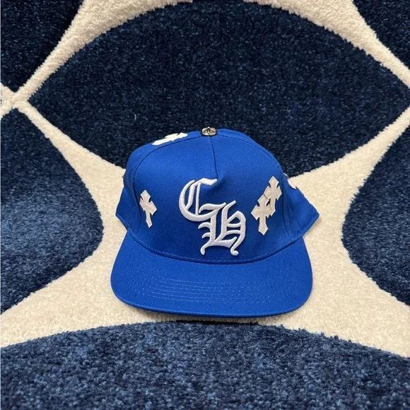 Chrome Hearts Blue Cross Patch Snapback Hat