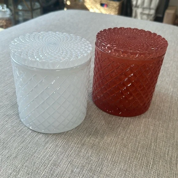❤️🤍 Set of Two Vintage Style Glass Bathroom Organizers