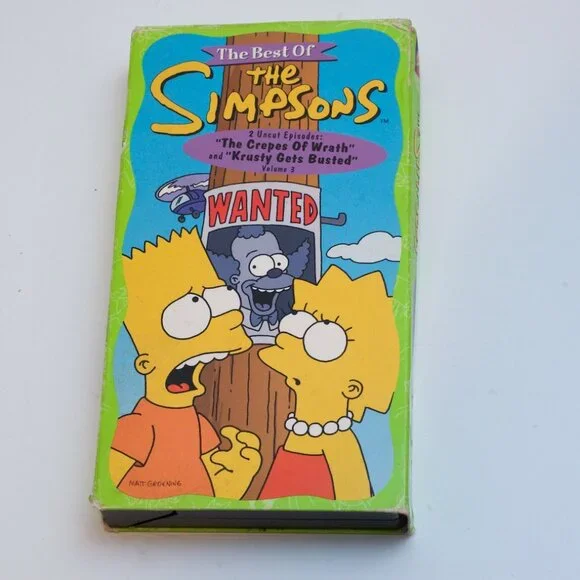 The Best of the Simpsons VHS Volume 3 Crepes of Wrath Krusty Busted 1990