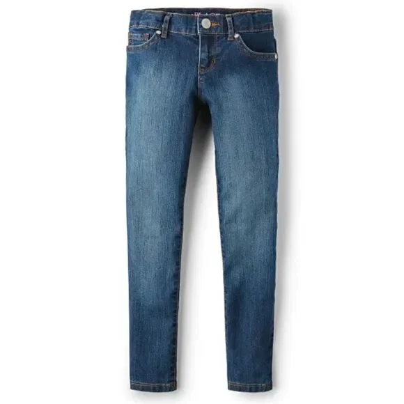 The Children’s Place Girl’s Victory Blue Wash Super Skinny Denim Jeans Size 8