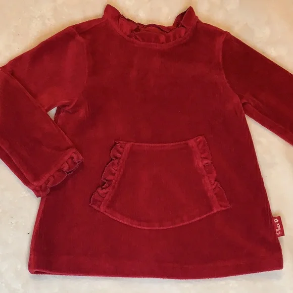 The Children’s Place Red Velour Tunic Top Baby 12M