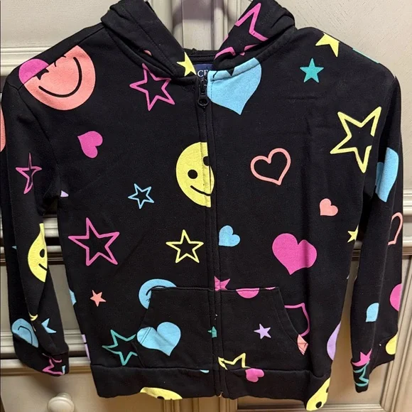 The Children's Place Black Hoodie with Bright Shapes