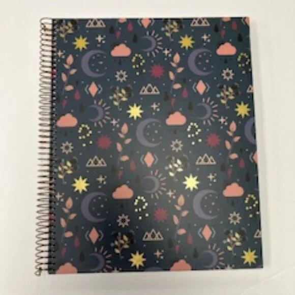 M.Rius A4 4 Subject Floral Moon Notebook 8.5X11
