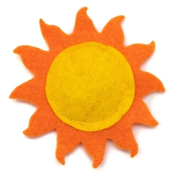 Orange and Yellow Silvervine Sun Plush Cat Toy