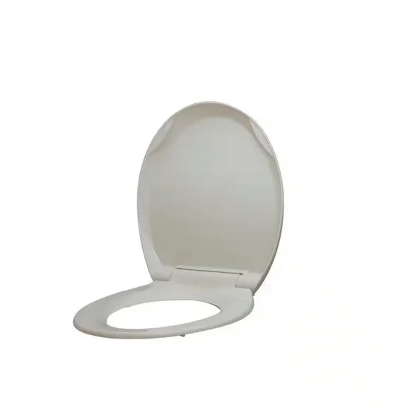 Glacier Bay Round Slow Closed Front Toilet Seat with Quick Release Hinges in Bis