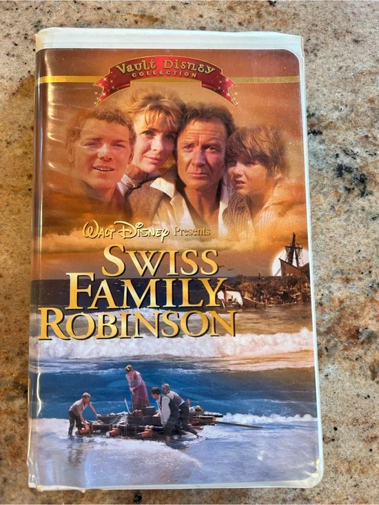 Walt Disney Presents Swiss Family Robinson VHS tape 1960 Vault Disney Collection