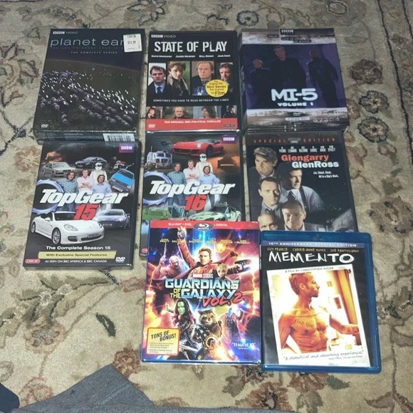 Assorted DVDs… most still sealed and never opened.