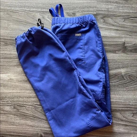 FIGS Style PM 5900Scrub Pants Royal Blue Jogger. Size Large.