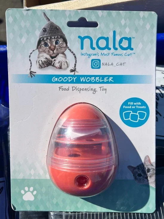 Nala Goody Wobbler Food & Treat Dispensing Cat Toy.