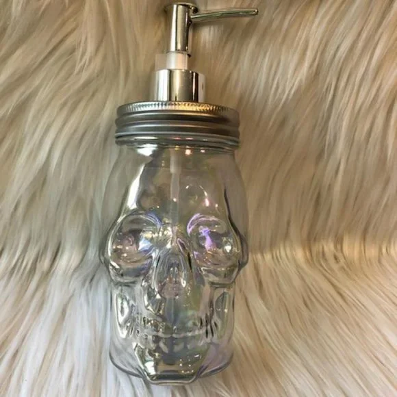 Amici Home Iridescent Skull Soap Dispenser