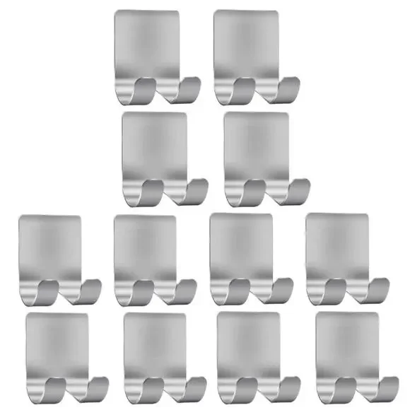 Deluxe Razor Holder for Shower-Hook (3) (4 Pack) Adhesive Stainless Steel