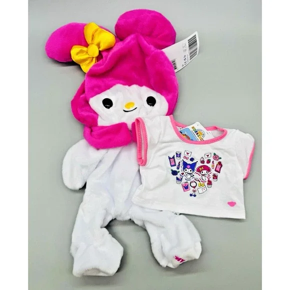 My Melody Build A Bear Plush Hello Kitty‎ Sanrio 2023 NWT Unstuffed Tee Shirt