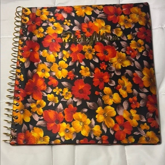 Vintage Floral Spiral Photo Album/ Notebook