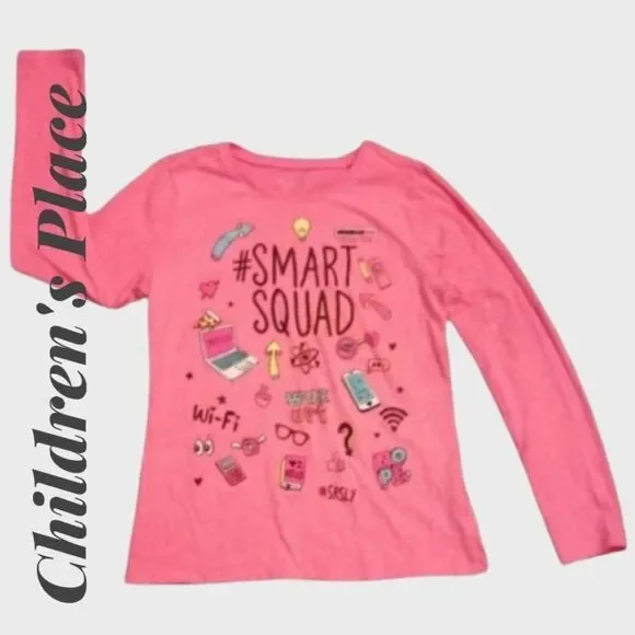 The Children's Place Girls Pink Smart Squad Long Sleeve