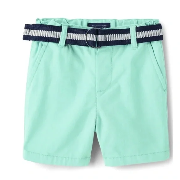 The Children's Place Aqua Kids Shorts with Belt
