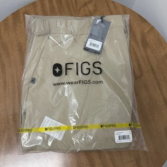 FIGSPRO XL Scrub Trouser Mens Khaki Stretch Medical FIGS Button Zip Nursing