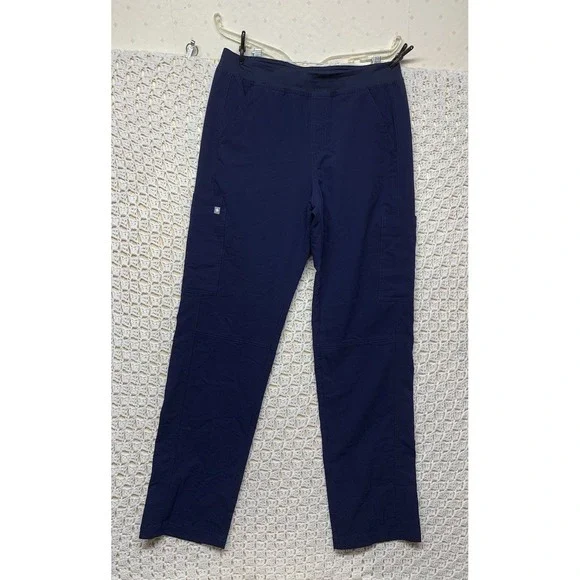 Figs Cargo Pants Mens Size L‎ Navy Blue Scrubs Bottoms Axim 2.0 Drawstring