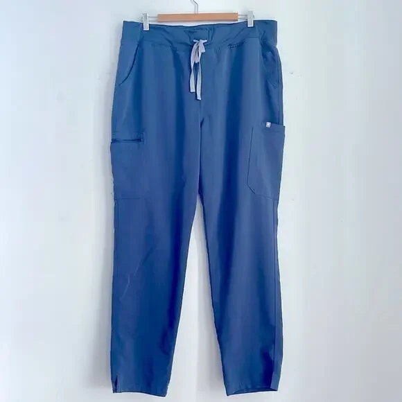 Figs HW Yola side pocket elastic waist pull on drawstring cargo scrub pants