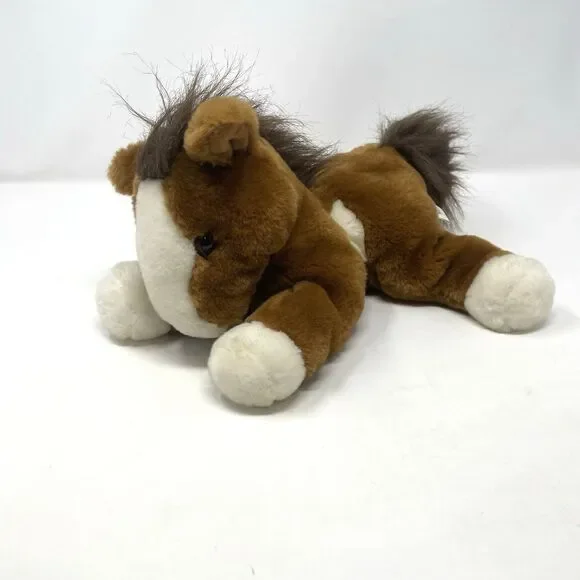 Giddy Up Corral Pony Plush‎ Brown White Horse Stuffed Animal Western Toy 11