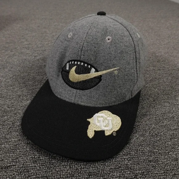 Vintage Colorado Buffaloes Hat Cap Snap One Size Gray NCAA Football Nike 90s