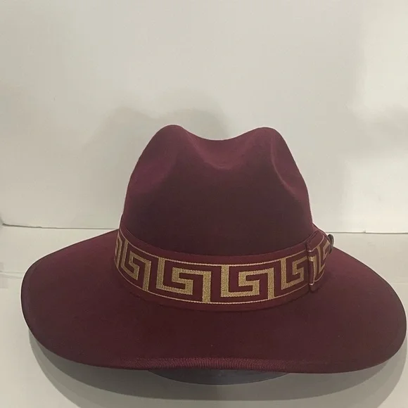 Bruno Capelo hat brim fedora wool burgundy
