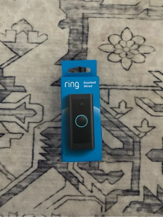 Ring Doorbell Packaging with Blue Accent