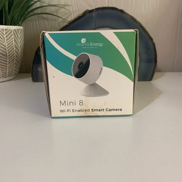 Compact White Smart Video Camera for Home Security
