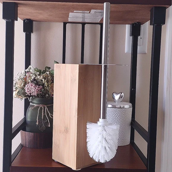 4pc Wooden Toilet Bowl Brush/Scrubber