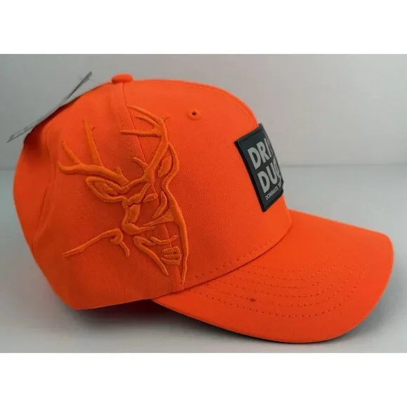 DRI Duck 3D Buck Blaze Hat Orange/Black‎ Low Profile Embroidered 3321 OSFM NWT