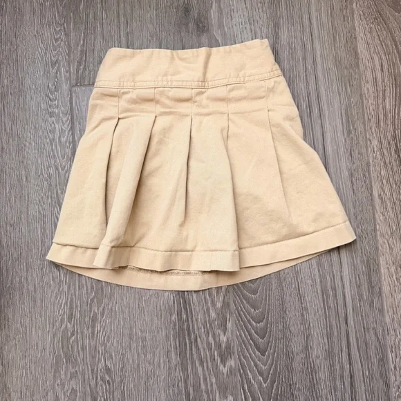 The Children's Place Beige Pleated Uniform Skort