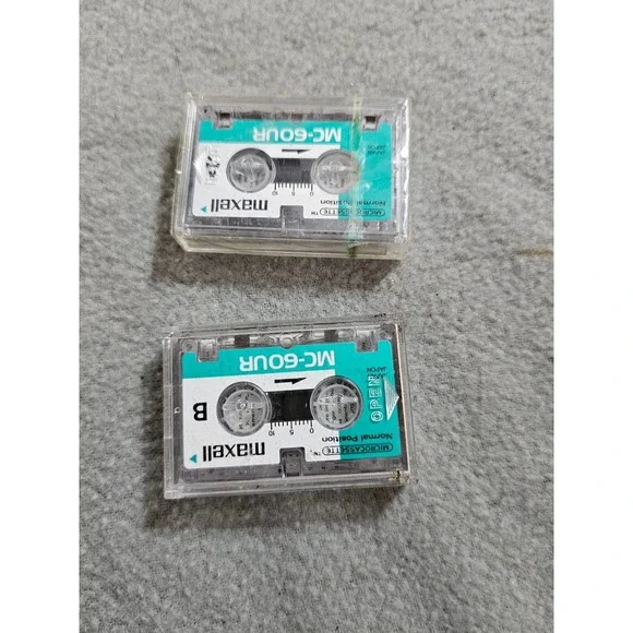 Vintage Maxell MC-60UR microcassette tapes 1 sealed