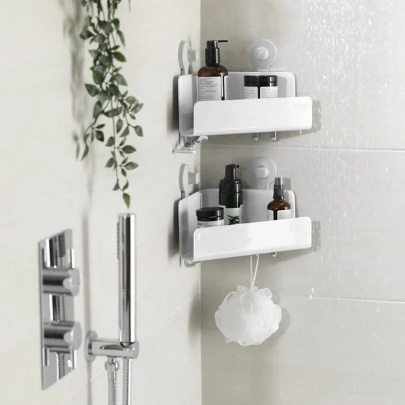 Joseph Joseph l EasyStore Self-Draining Storage Hooks Corner Shelf Shower Caddy