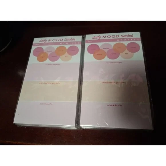 Daily Mood Tracker Note Pads Bundle 8 Pack Self Care Wellness