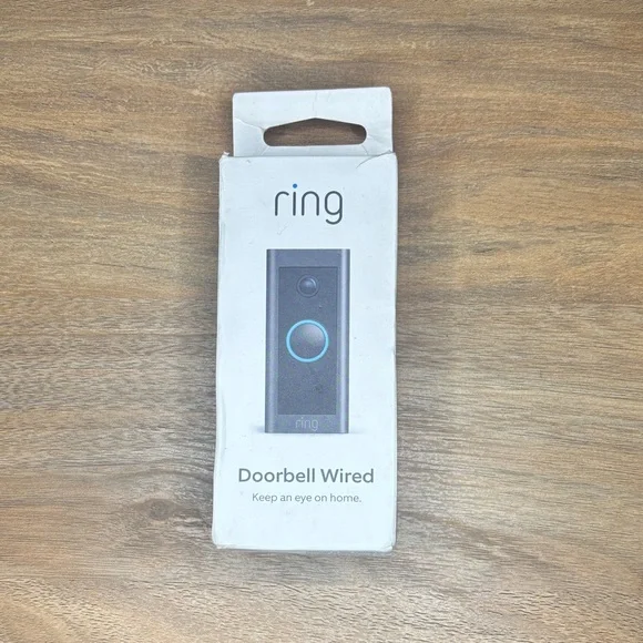 Ring Doorbell Wired - Black with Blue Accent